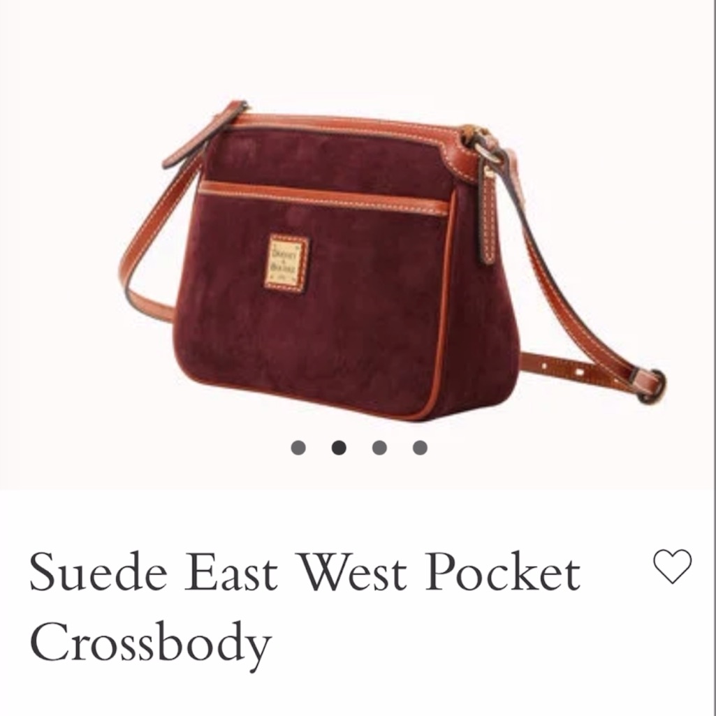 Dooney & Bourke Suede East West Pocket Crossbody In Wine